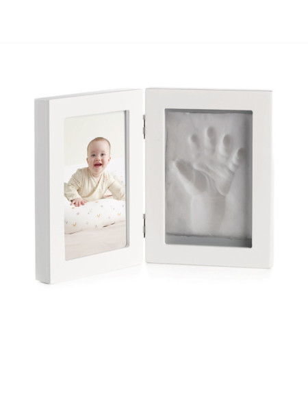 Moldura de fotos com impressão digital do bebé